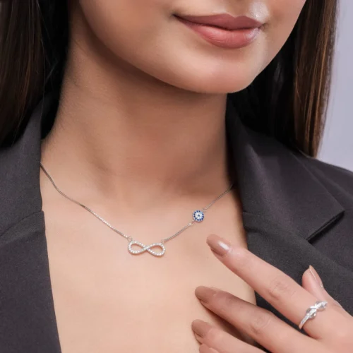 Infinite Protection silver jewellery set