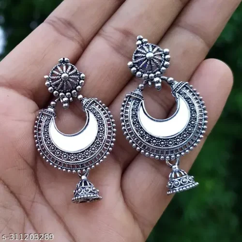 Silver earrings long silver earrings for women