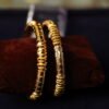 GOLD POLISHED HALF RULI NAKSHA BANGLE