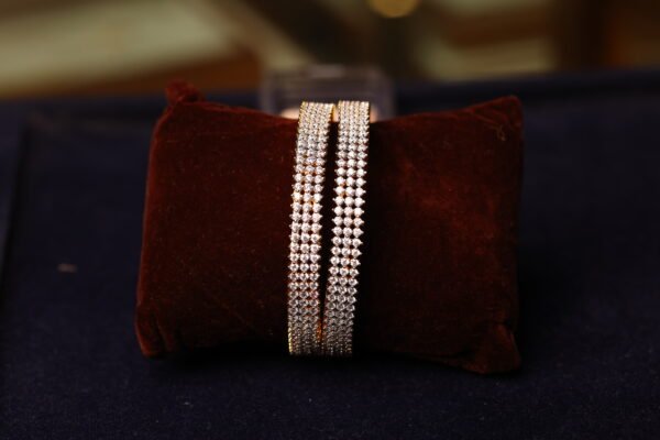 GOLD PLATTED STONE FITTED BANGLES