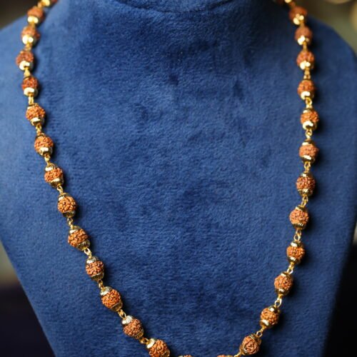 GOLD PLATED RUDRAKSHA MALA